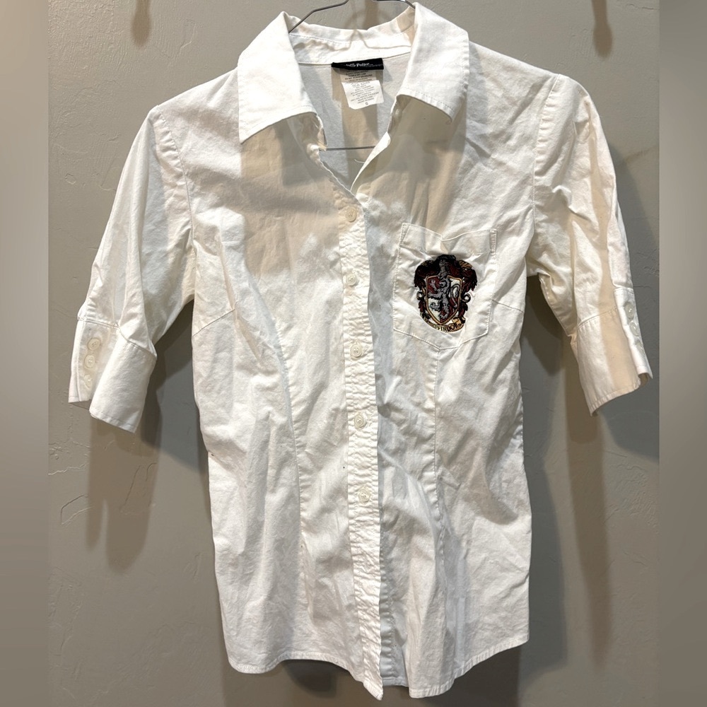 Harry Potter | Official Hogwarts Uniform Shirt with Gryffindor Emblem | VGUC | S